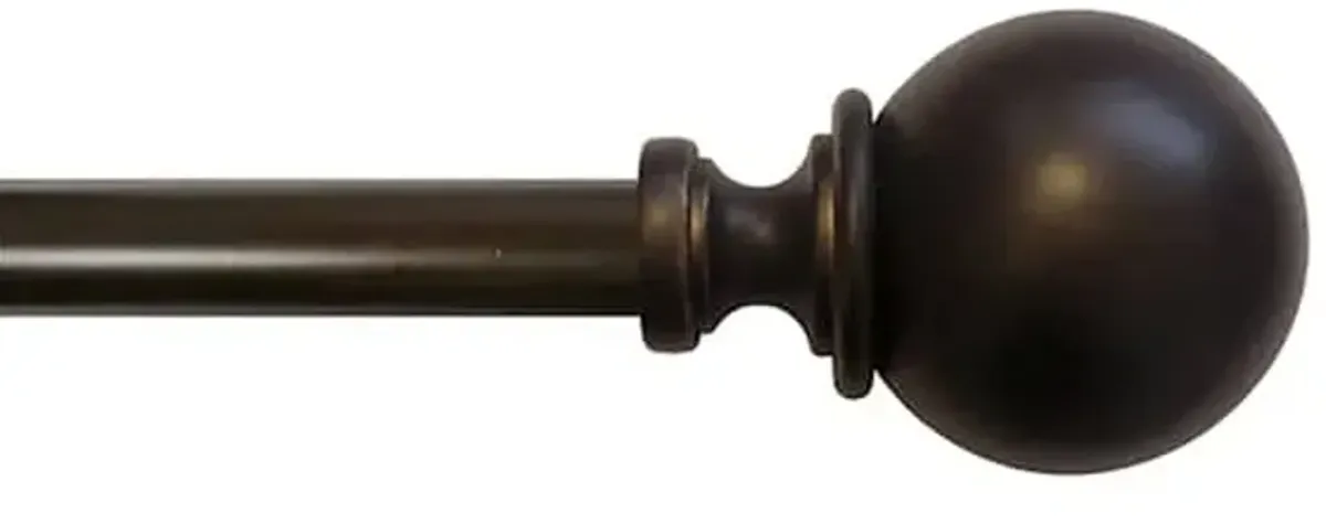 Gwen 3/4" Bronze Ball Window Rod, 28-48"