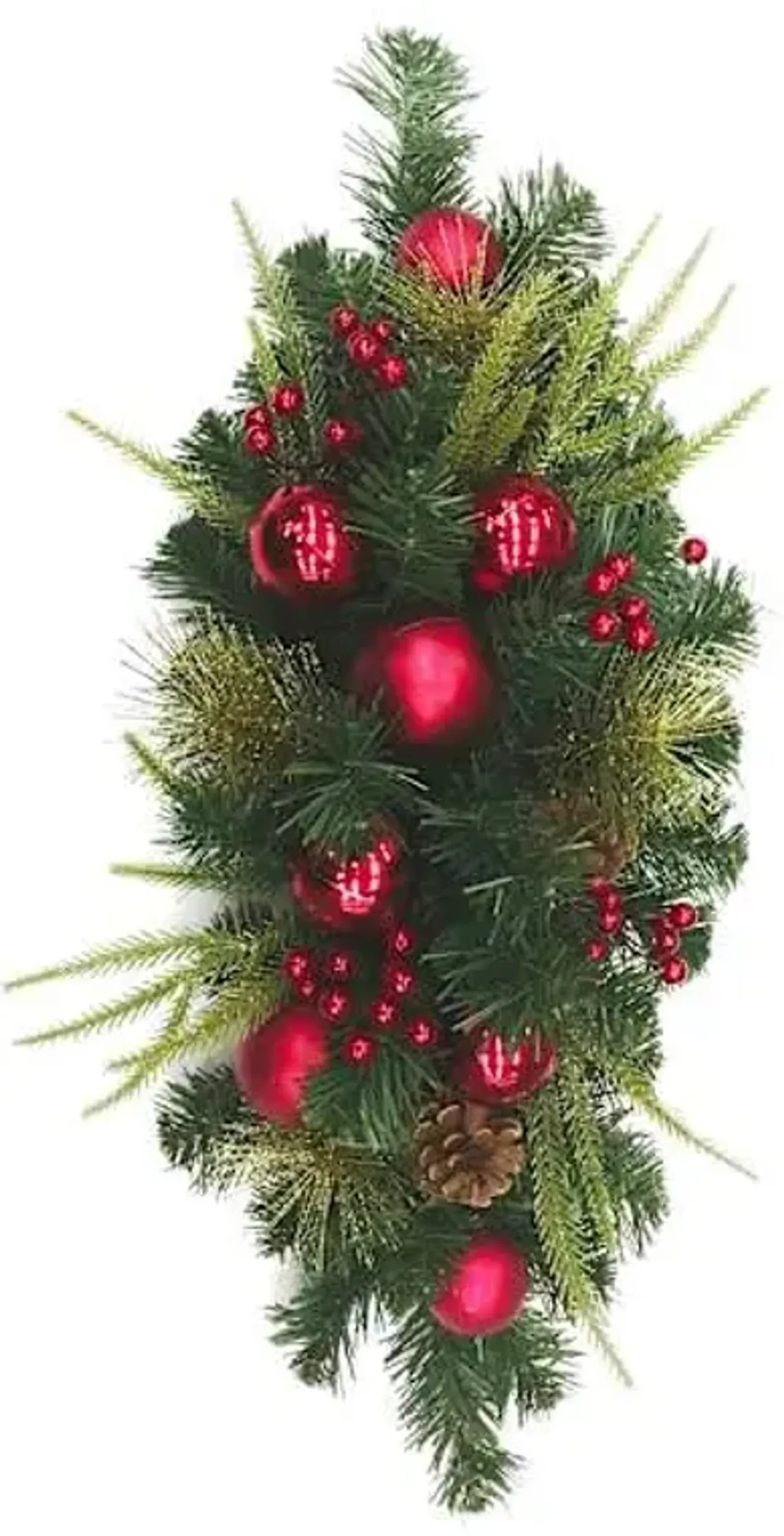 Red Ball, Berry & Pine Swag, 28"
