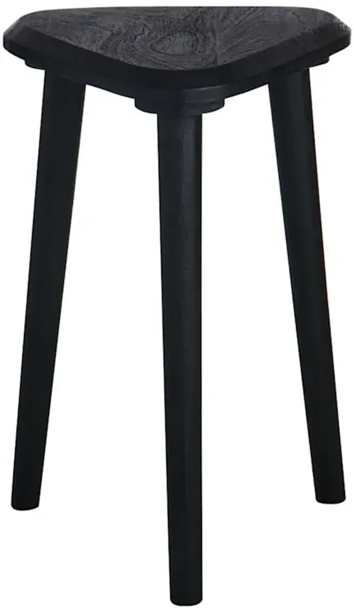 Triangle Rustic Black Wood Side Table
