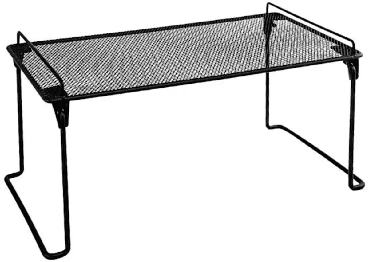 Black Metal Stackable Storage Organizer Rack