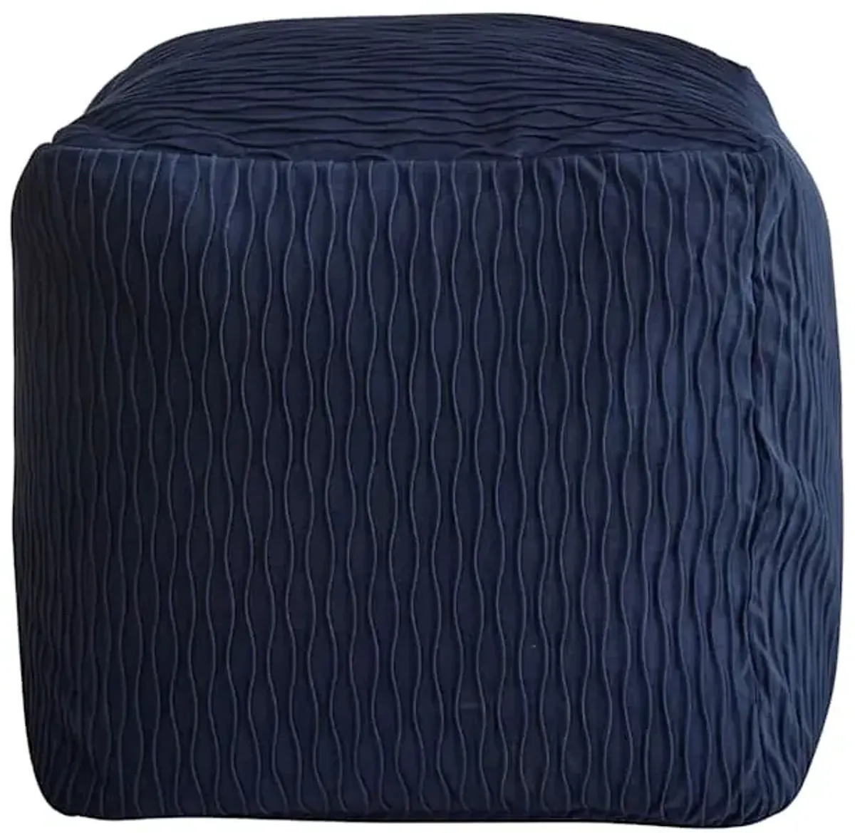 Ripple Pouf, Navy