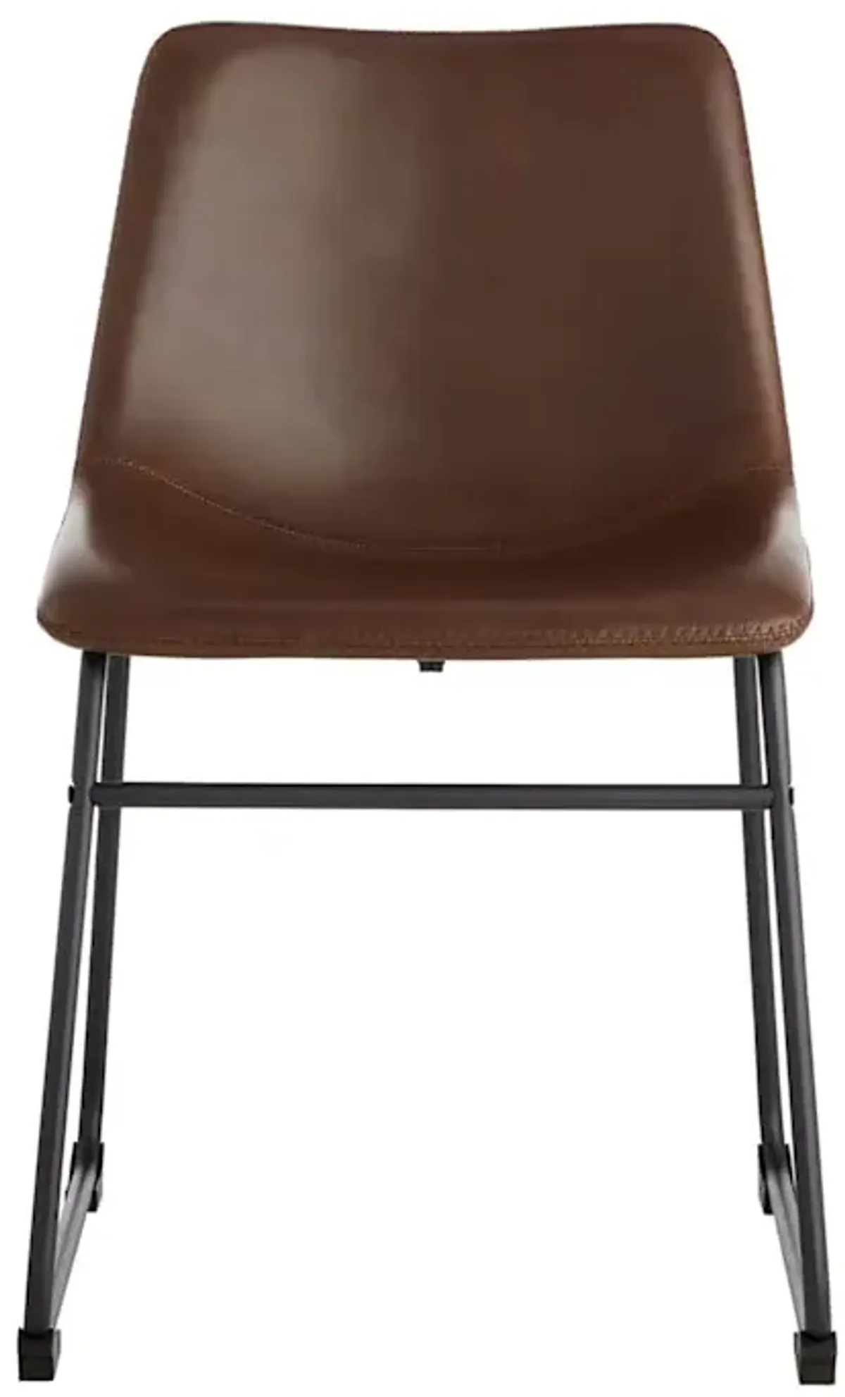 Crosby St. Drake Faux Leather Dining Chair, Espresso Brown