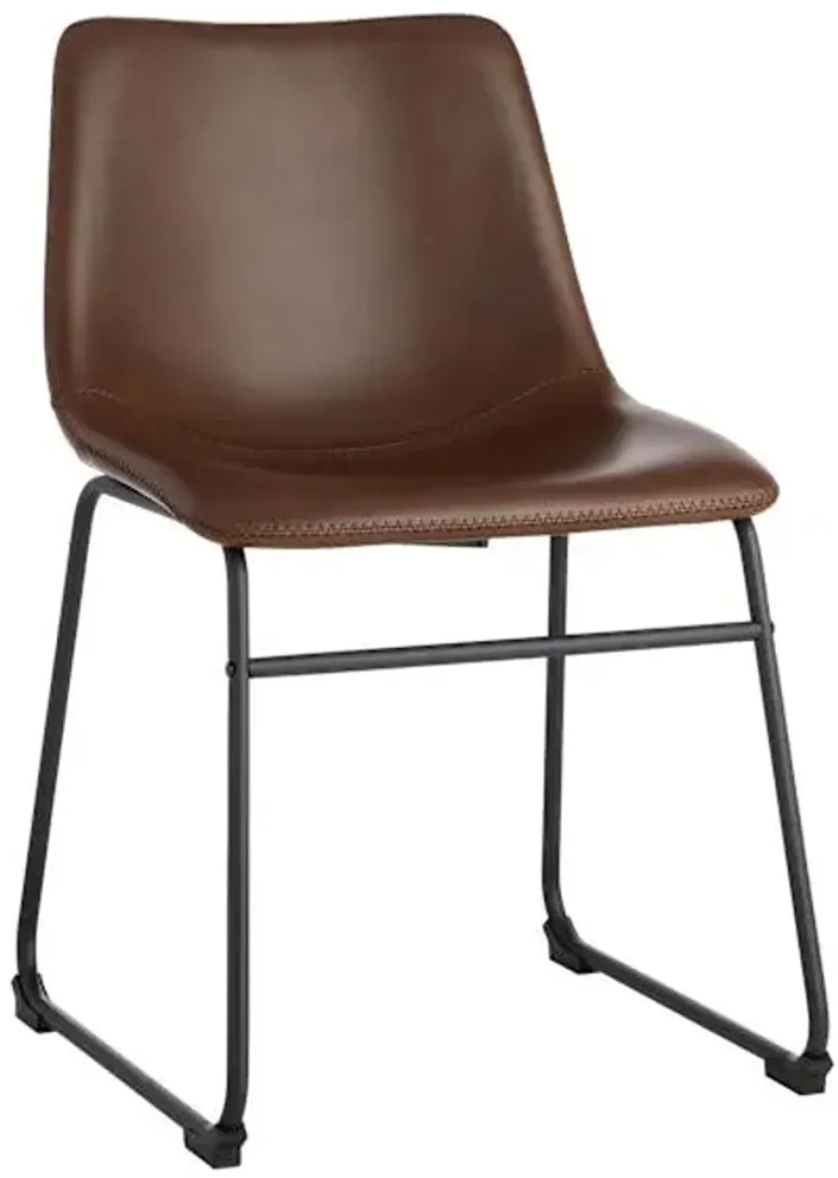 Crosby St. Drake Faux Leather Dining Chair, Espresso Brown