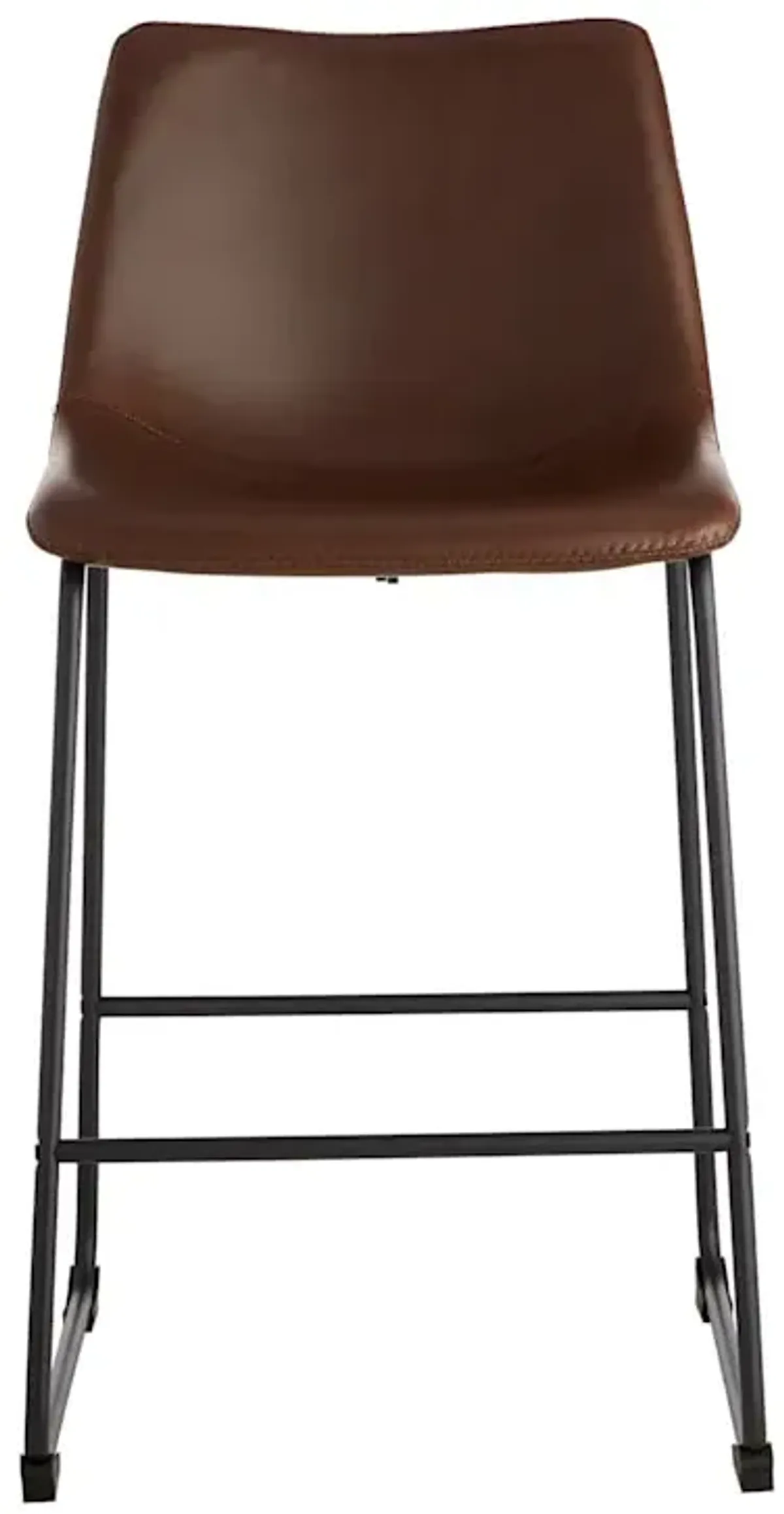 Crosby St. Drake Faux Leather Counter Stool, Espresso Brown