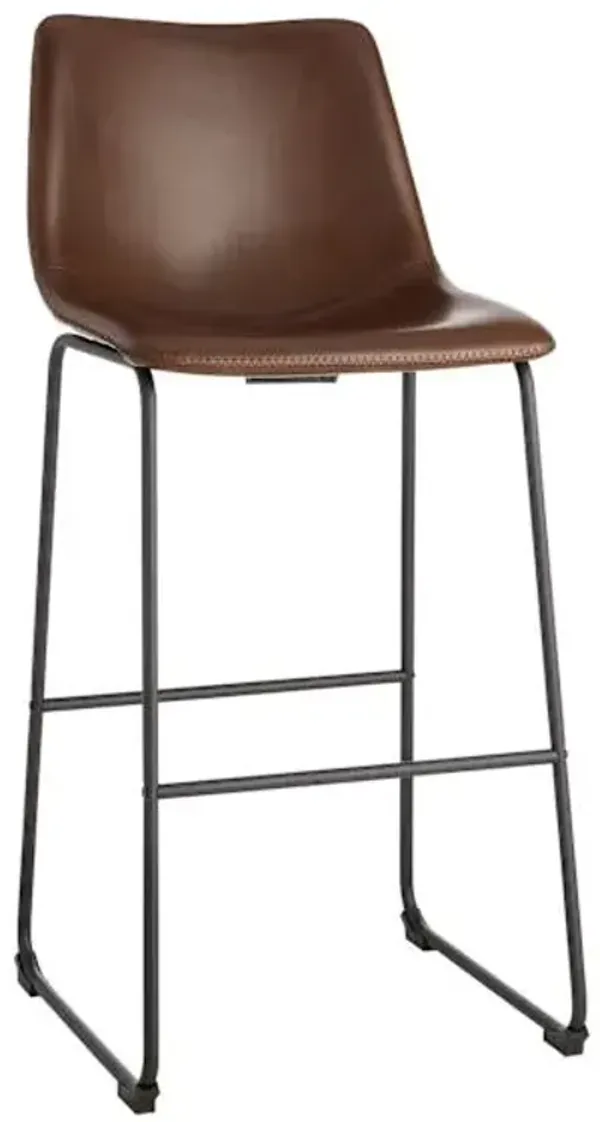 Crosby St. Drake Faux Leather Barstool, Espresso Brown