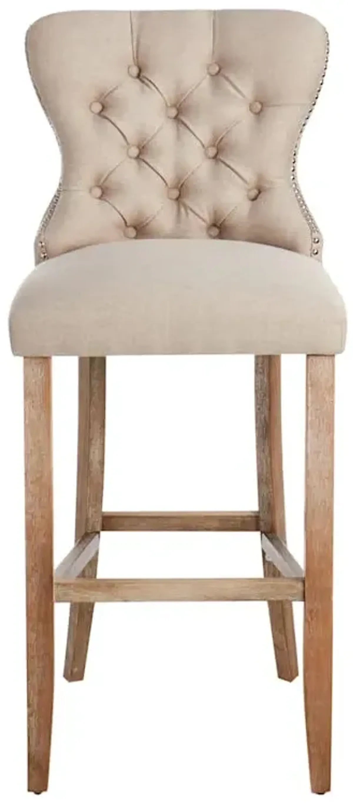 Ring Back Barstool, Linen