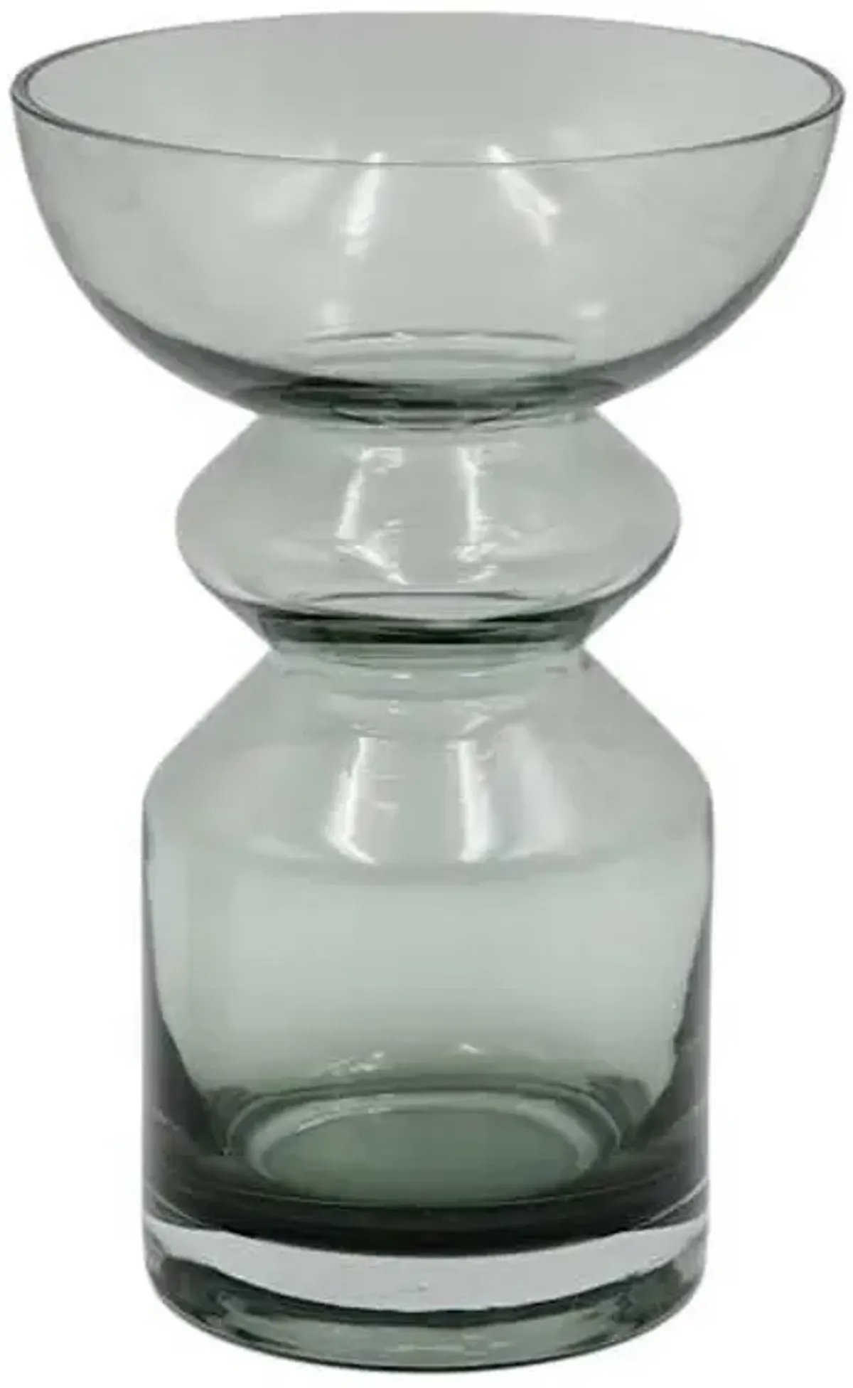 Tracey Boyd Grey Glass Vase, 9"