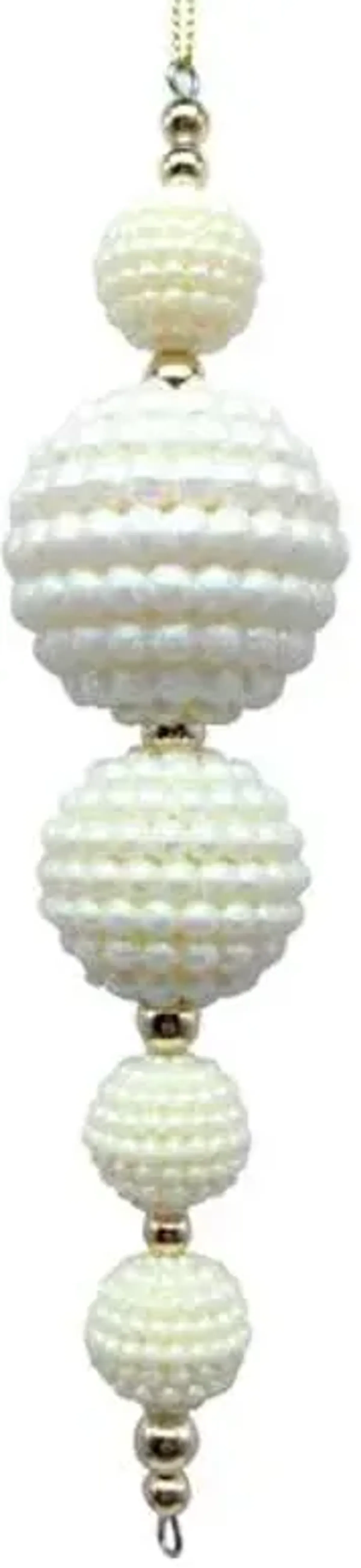 Pink Pearl String Ornament, 6.5"