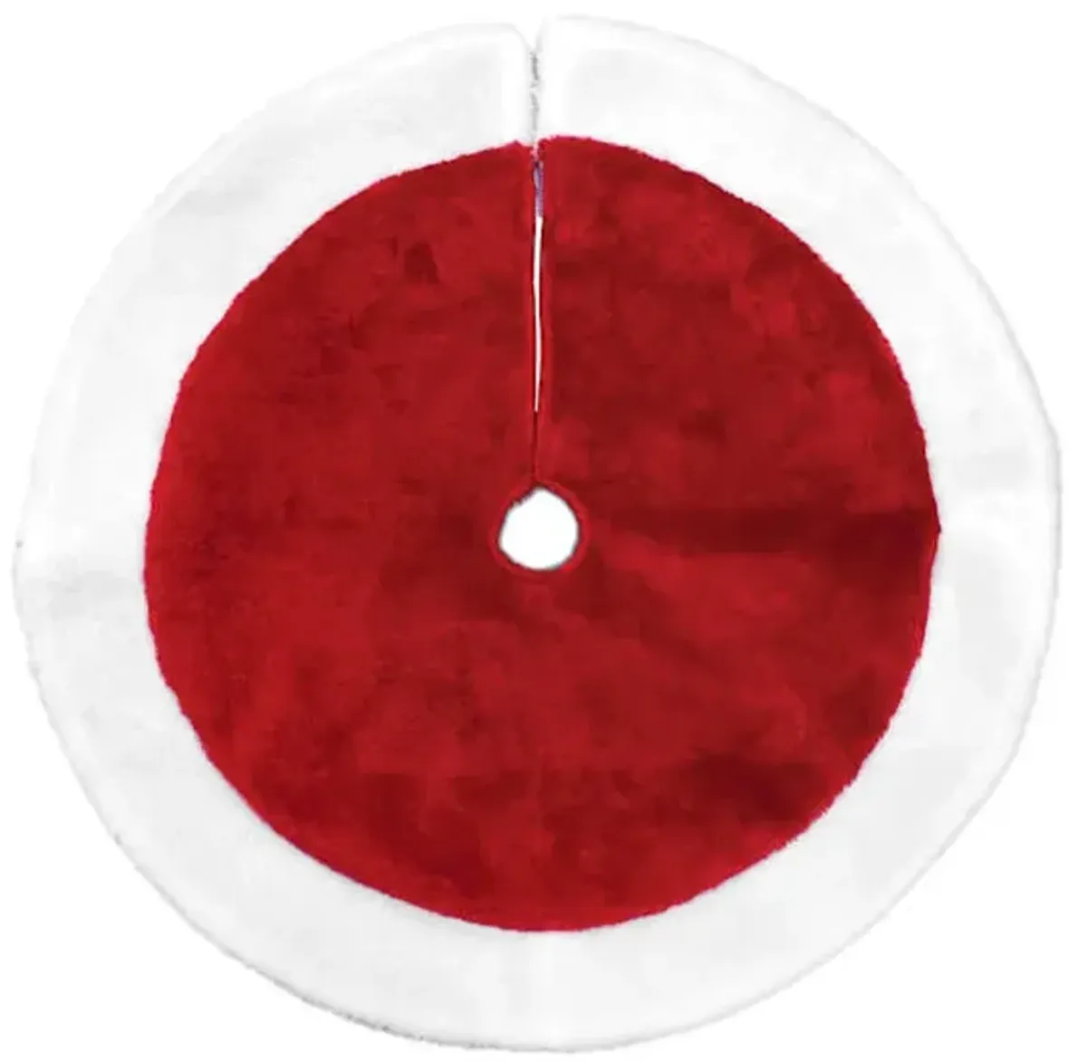 Mini Red Plush Tree Skirt, 18"