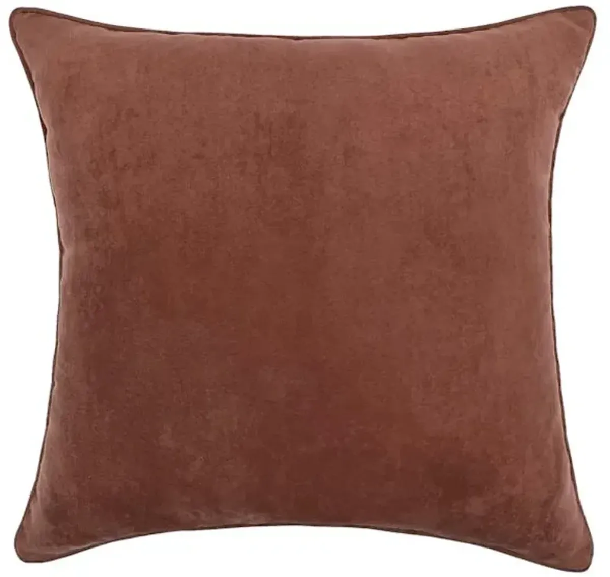 Baked Clay Torrey Faux Suede Throw Pillow, 18"