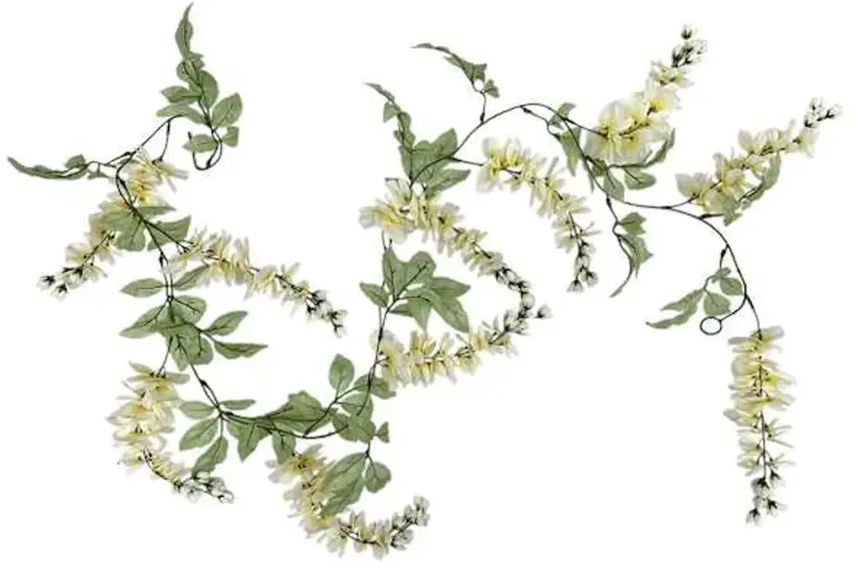 Yellow Wisteria Floral Garland, 72"