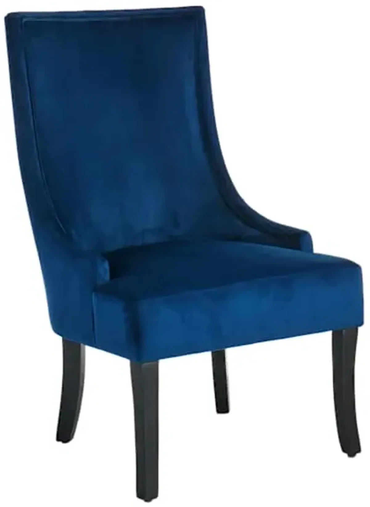 Cassia Velvet Accent Chair, Navy Blue