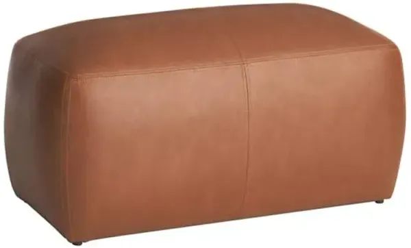 Beau Cognac Faux Leather Bench