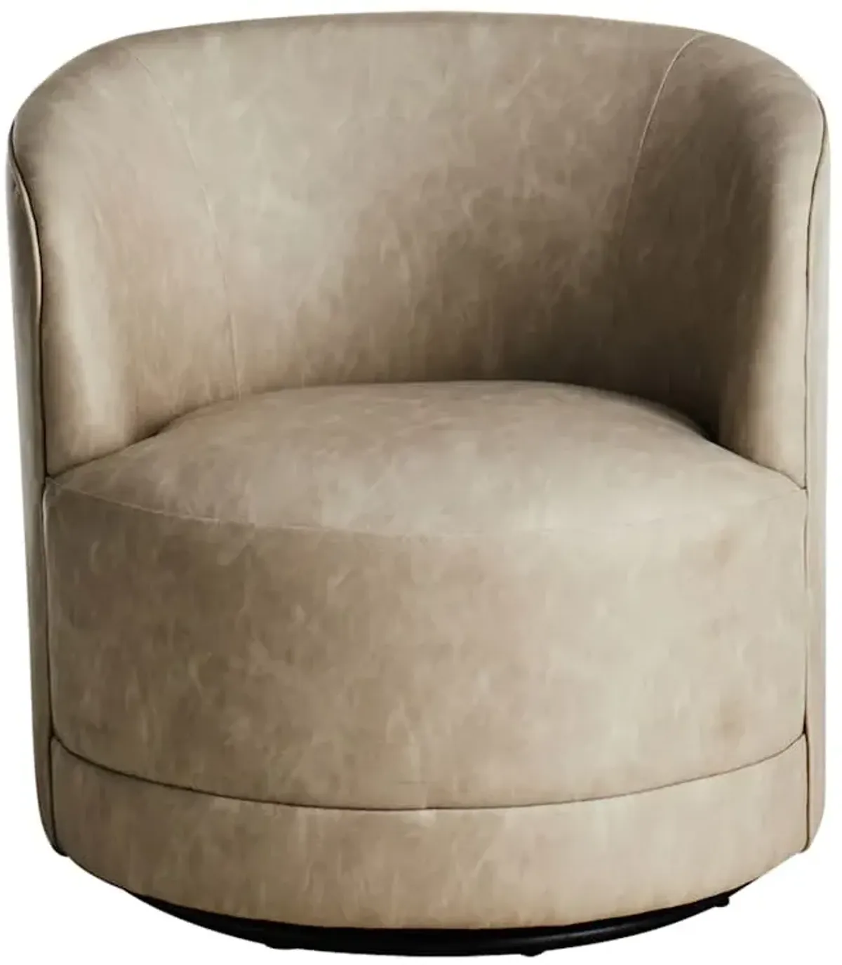 Crosby St. Sawyer Swivel Faux Leather Accent Chair, Grey