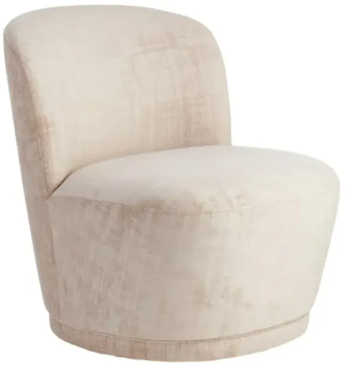 Caila Velvet Swivel Accent Chair, Taupe