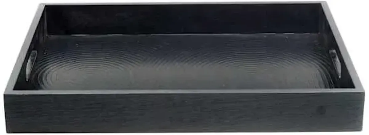 Laila Ali Dark Wood Tray, 12x16