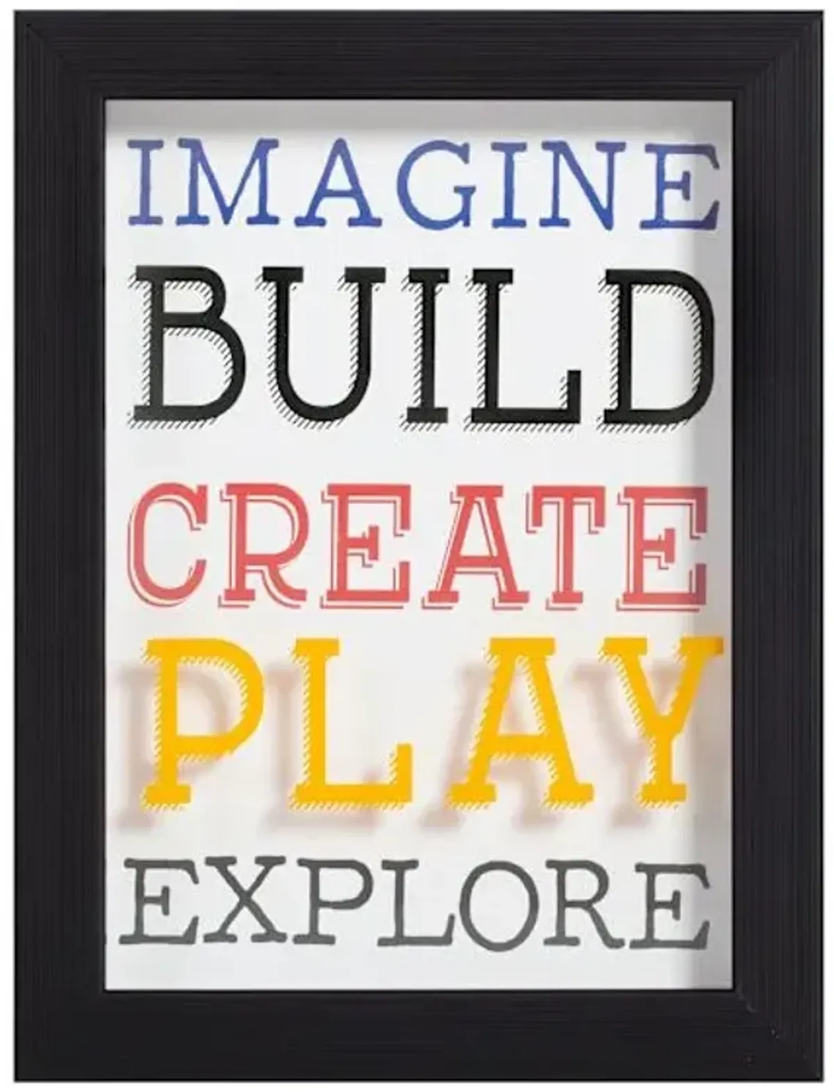 Tiny Dreamers Imagine Build Glass Sign, 6x8