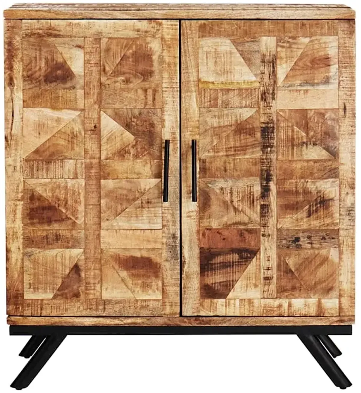 Found & Fable Saffron Cabinet, Natural Mango Wood Finish