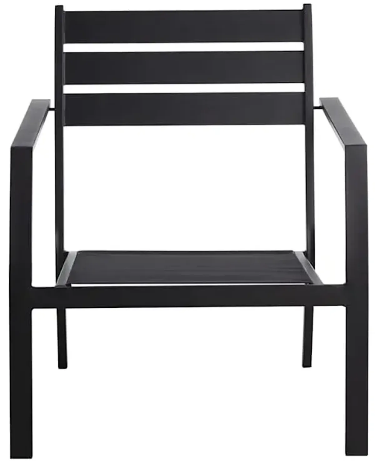 Grammercy Black Steel Sling Patio Chair