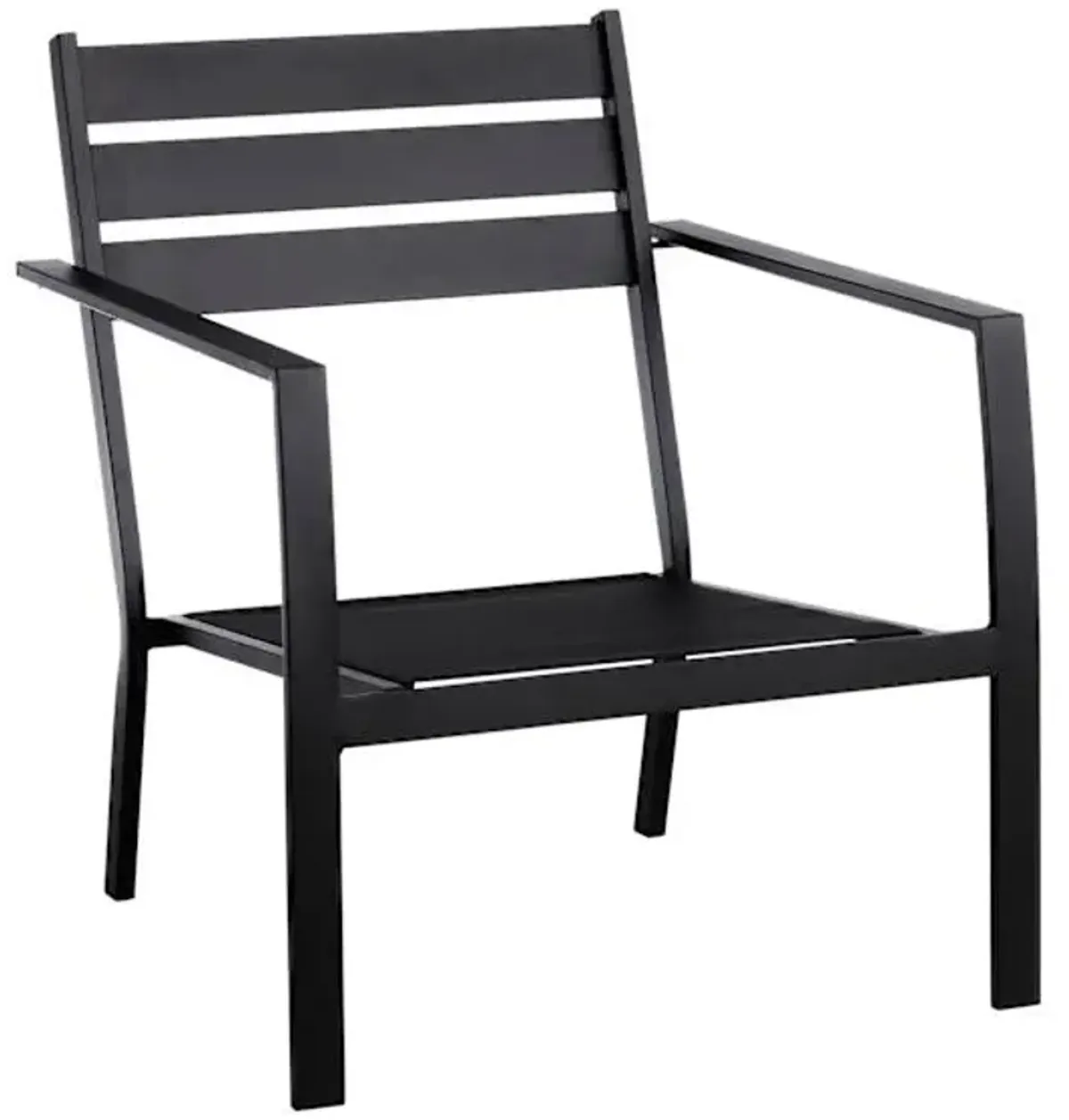 Grammercy Black Steel Sling Patio Chair