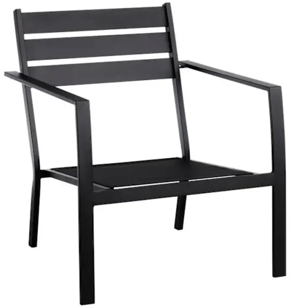 Grammercy Black Steel Sling Patio Chair