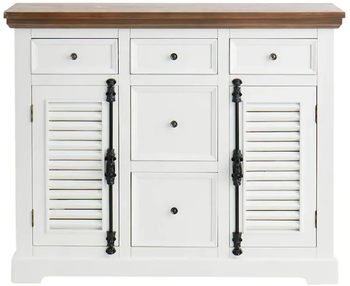 Sharon Media Cabinet, White