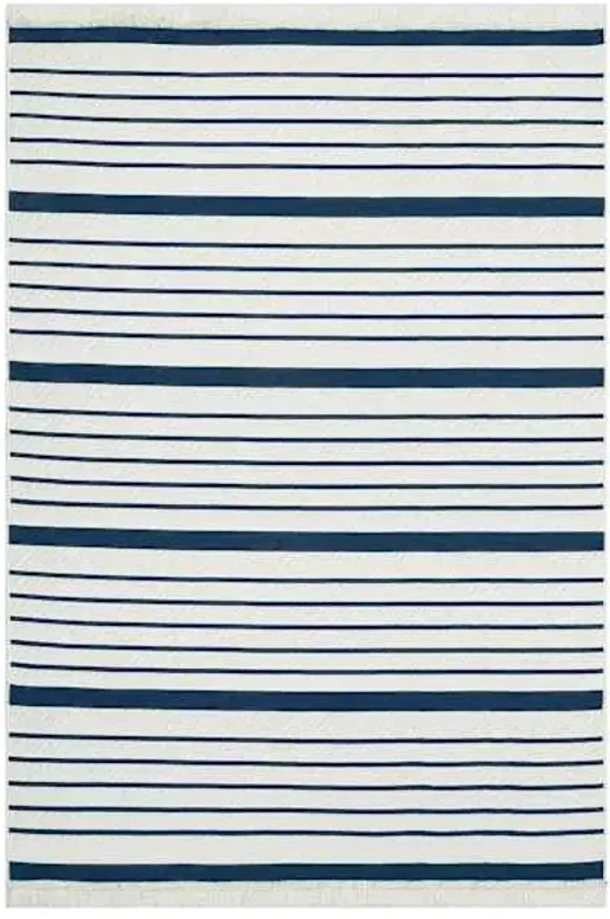 (D585) Arya Blue Striped Washable Area Rug, 5x7