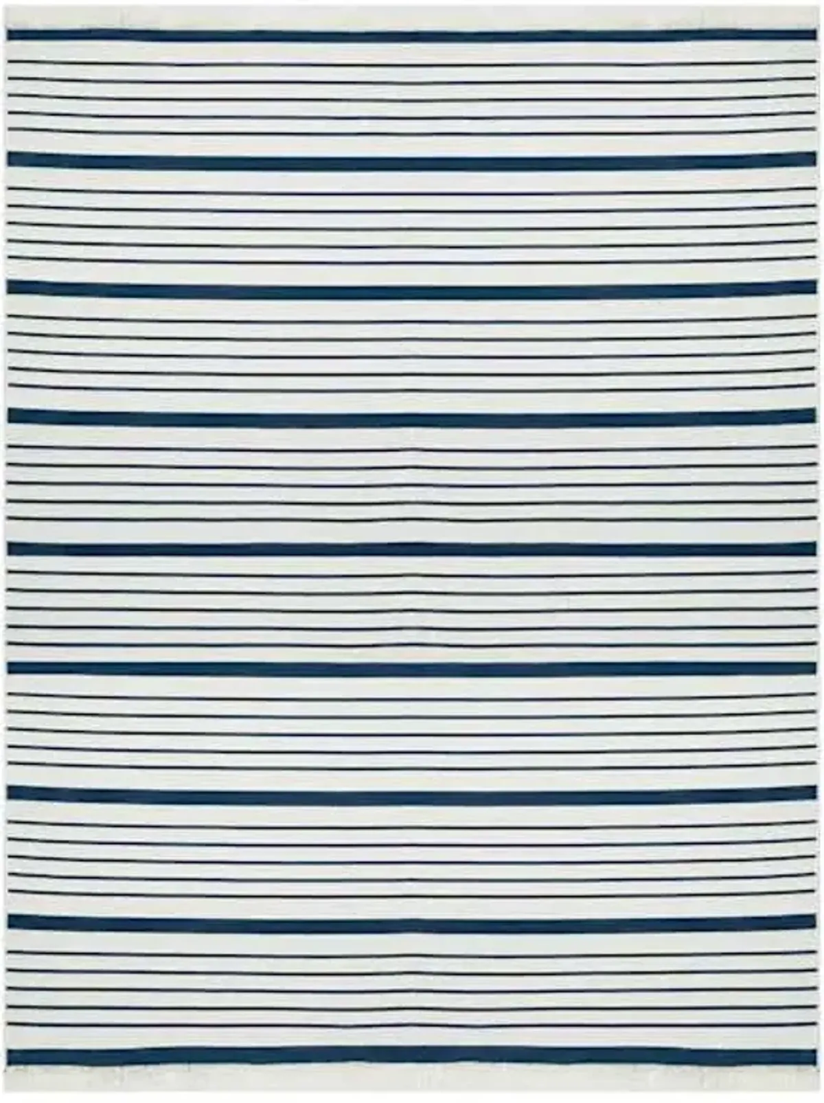 (D585) Arya Blue Striped Washable Area Rug, 8x10