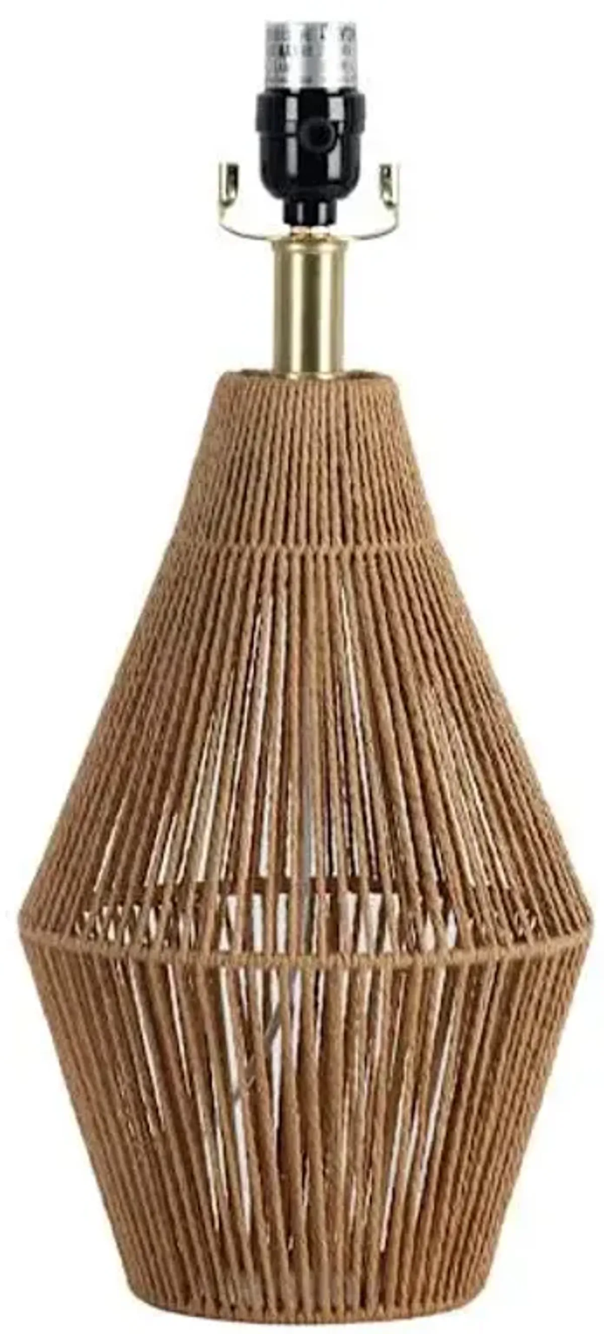 Tracey Boyd Natural Rope Geo Medium Table Lamp Base, 18"