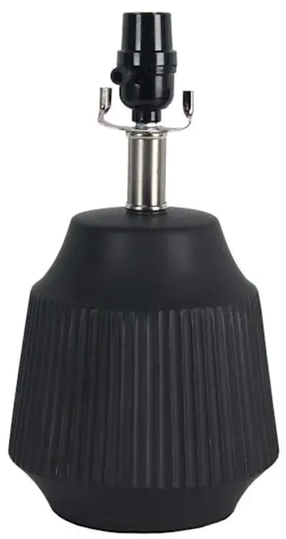 Tracey Boyd Matte Black Textured Small Lamp Base, 13"