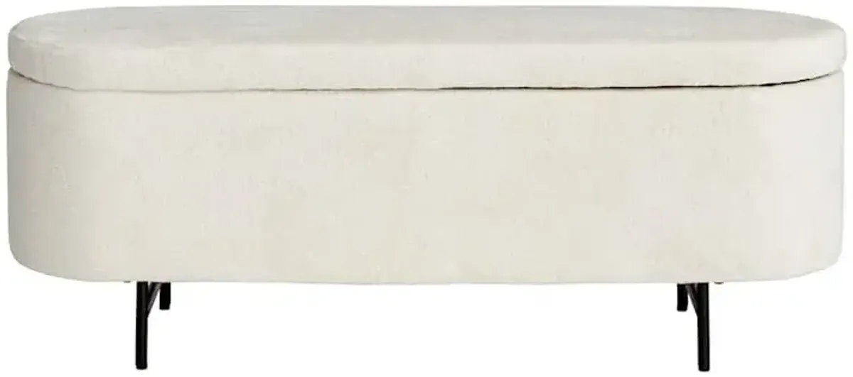 Crosby St. Roxie Storage Bench, White