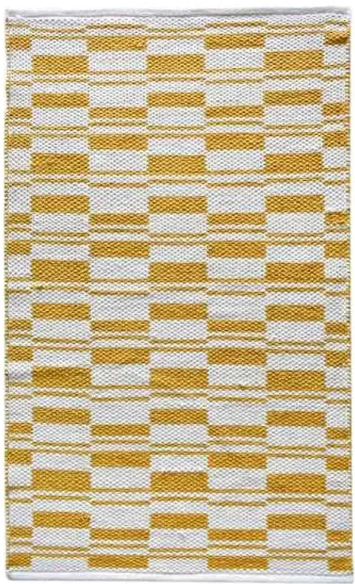 Yellow Broken Stripe Accent Rug, 2x4