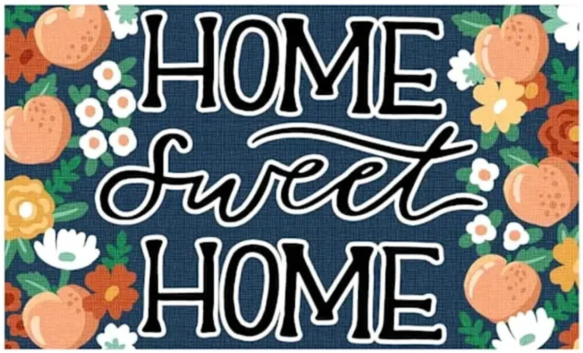 Home Sweet Home Rubber Doormat, 18x30