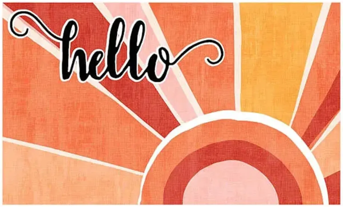 Hello Sunshine Rubber Doormat, 18x30