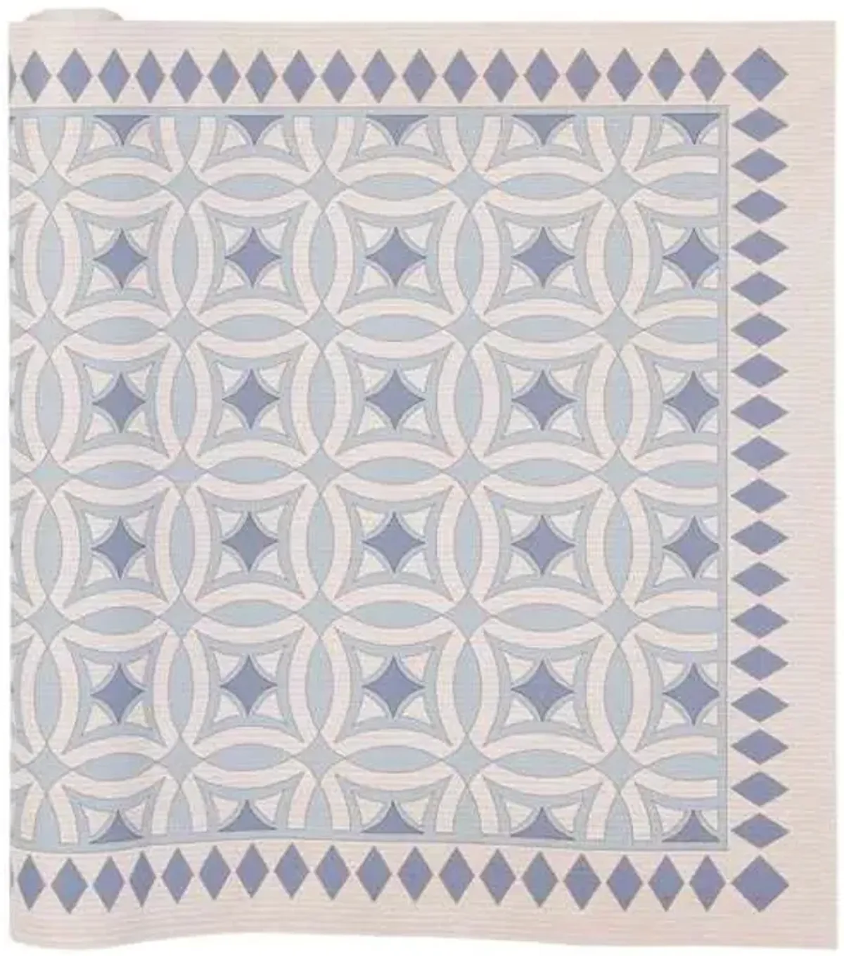 Vinyl  Beige/Blue Runner 2x5