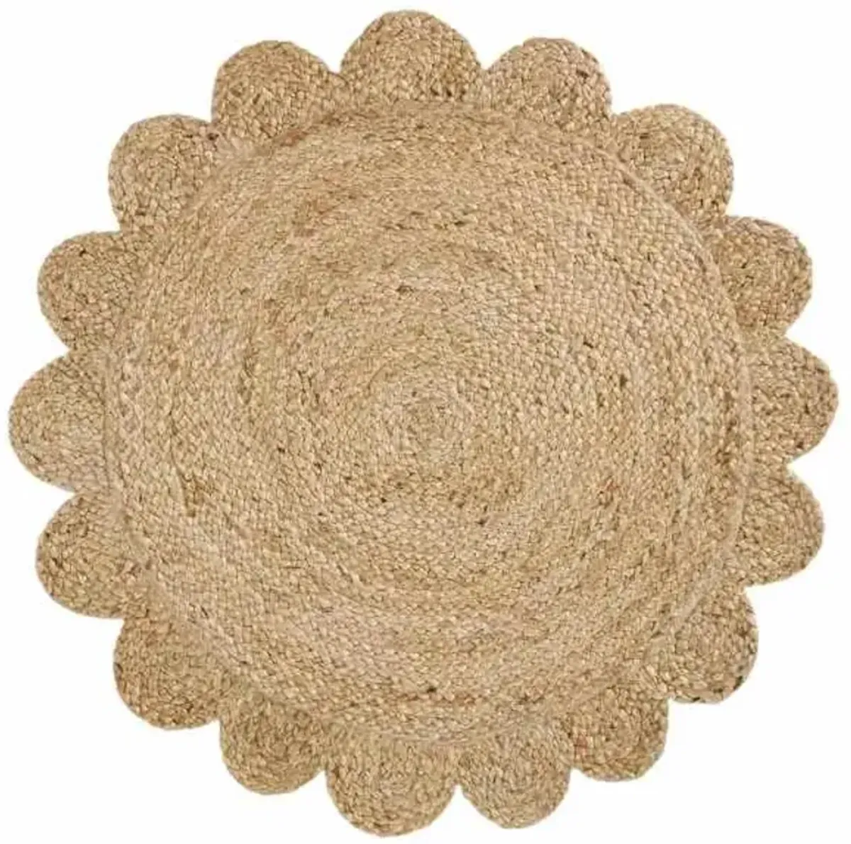 Daisy Jute Round Accent Rug, 3'