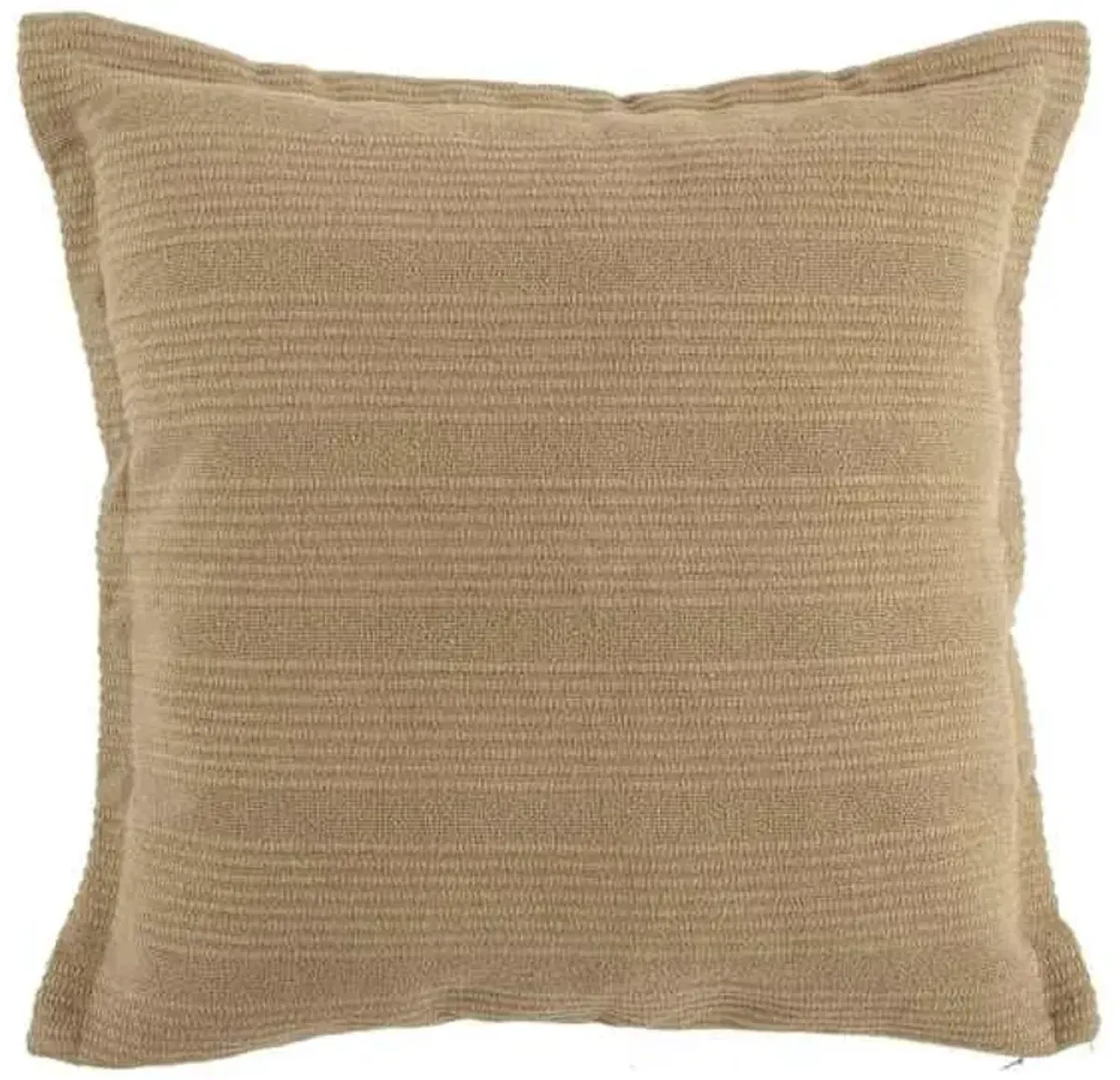 River Brown Ribbed Throw Pillow, 20"