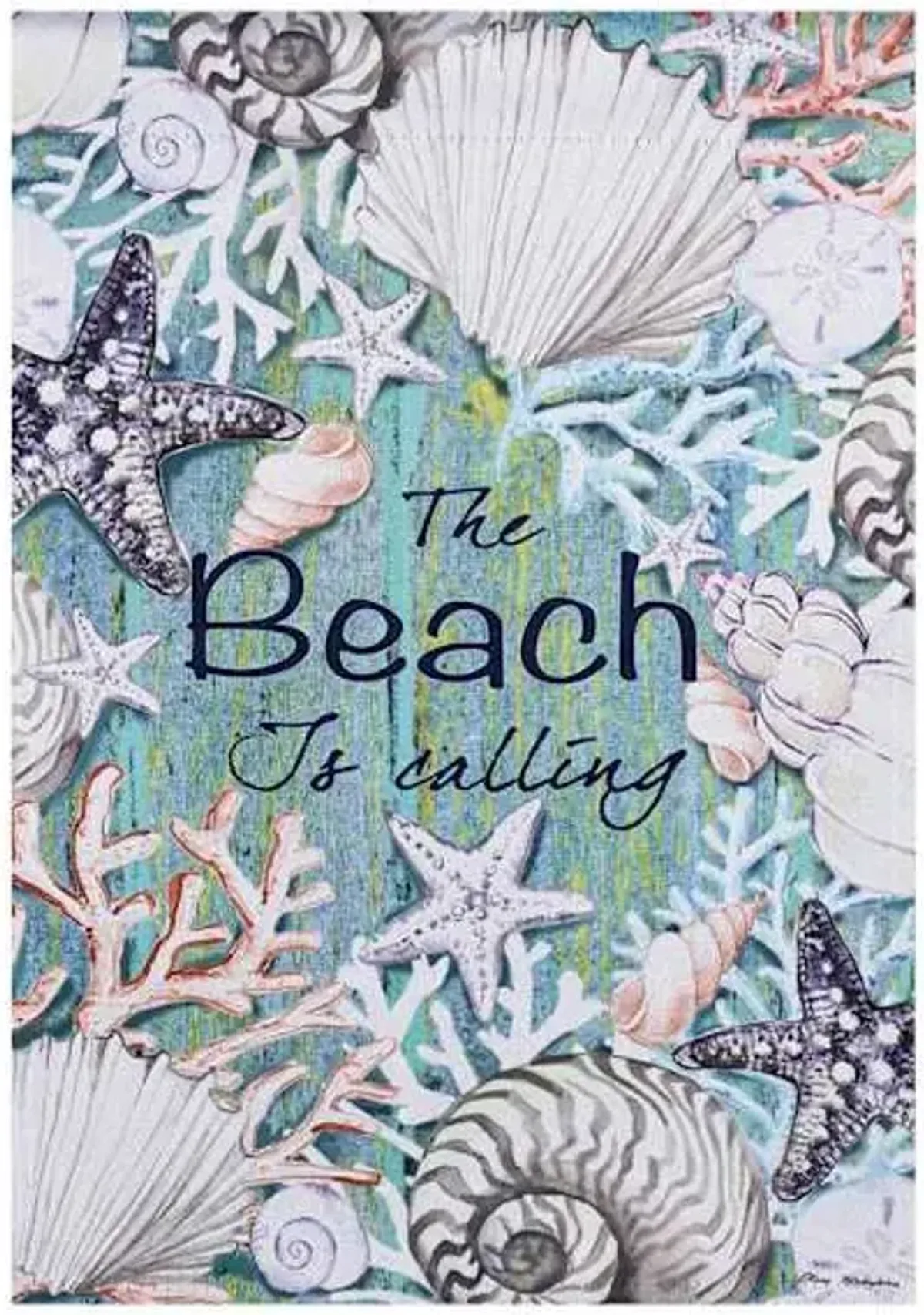 The Beach Is Calling Garden Flag, 18"