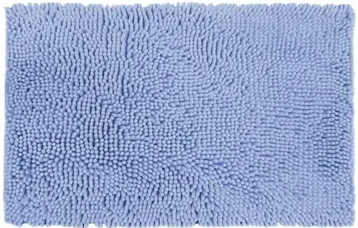 Tiny Dreamers Light Blue Noodle Bath Rug, 17x24
