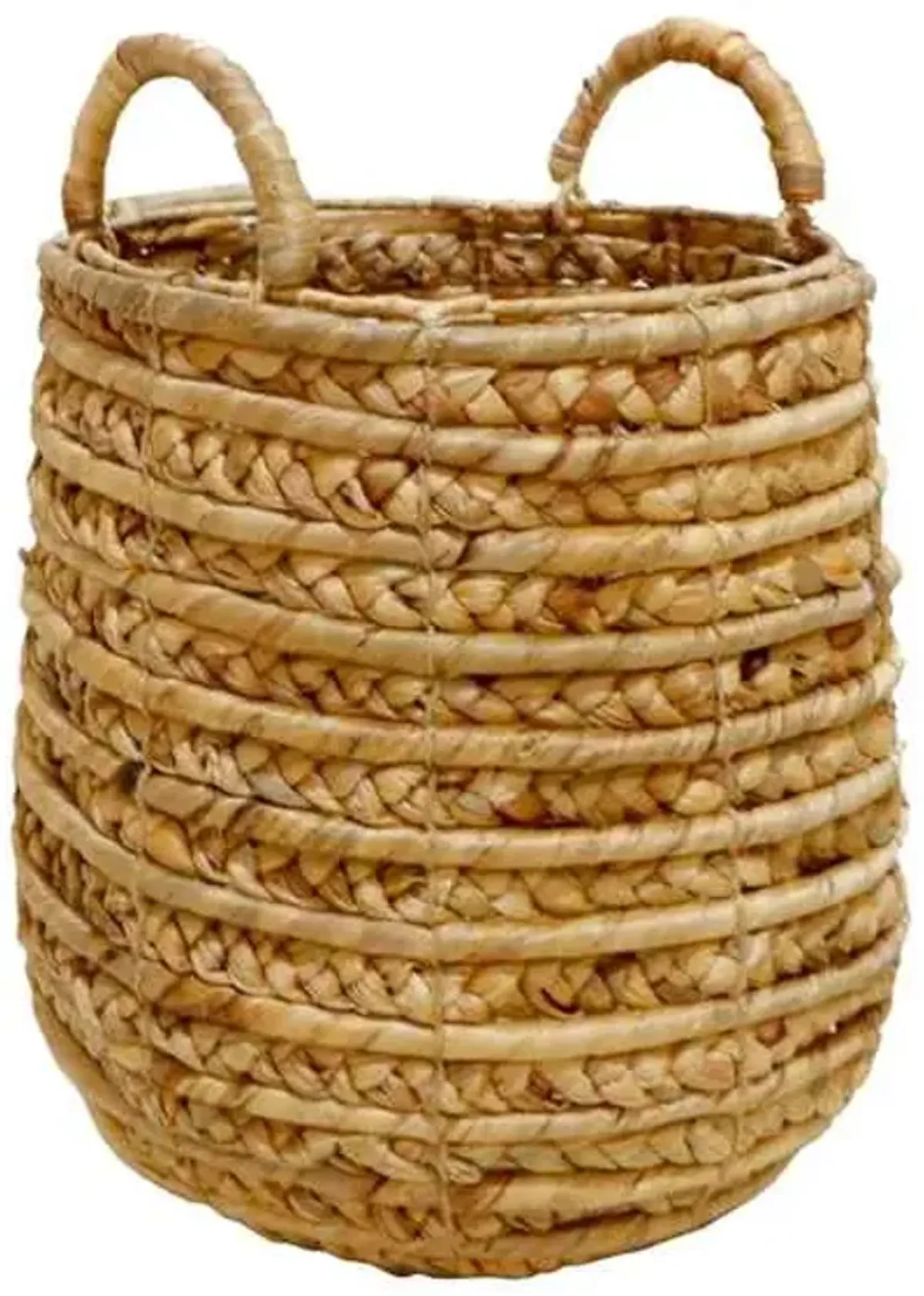 Honeybloom Natural Water Hyacinth Storage Basket, Small