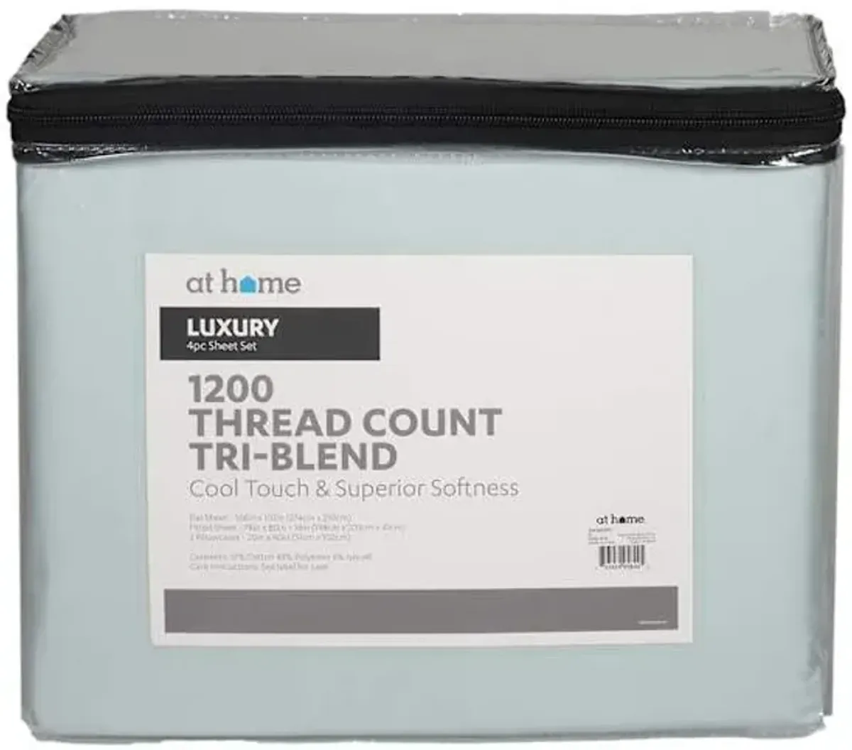 4-Piece Blue 1200 Thread Count Cool Touch Luxury Sheet Set, King