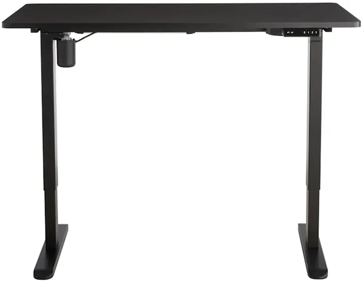 Owen wood & Metal Adjustable Office Desk, Black