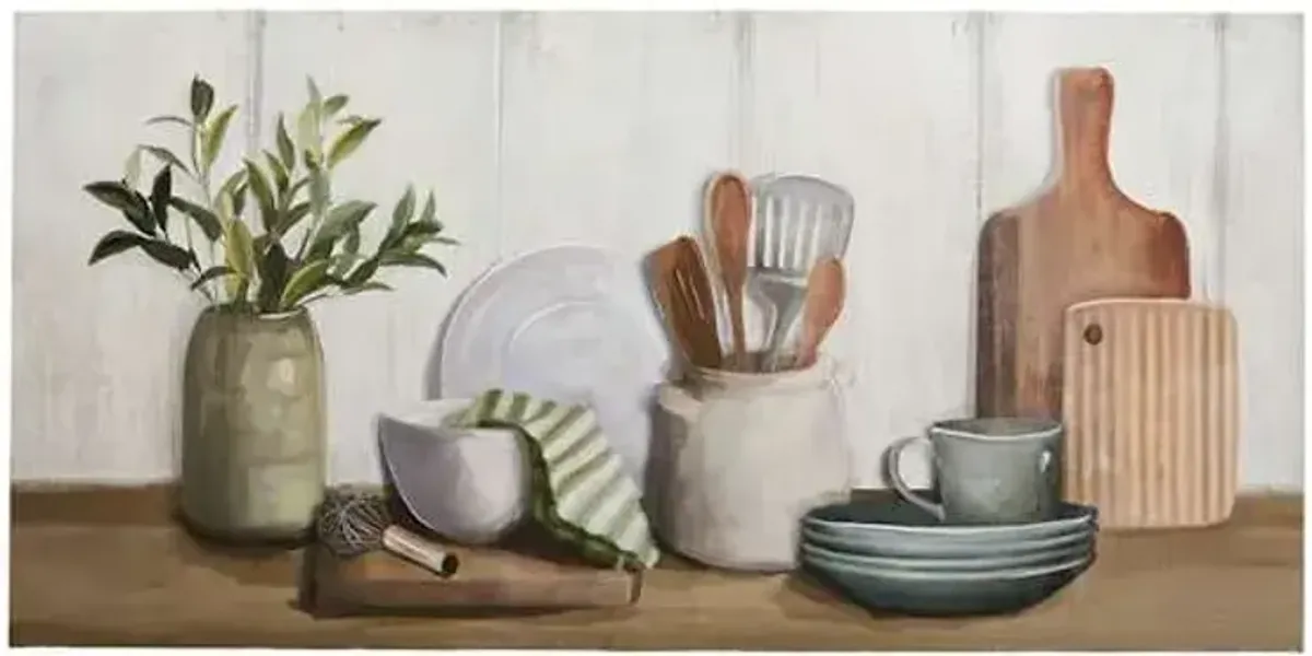 Honeybloom Botanical Vases Canvas Wall Art, 16x32