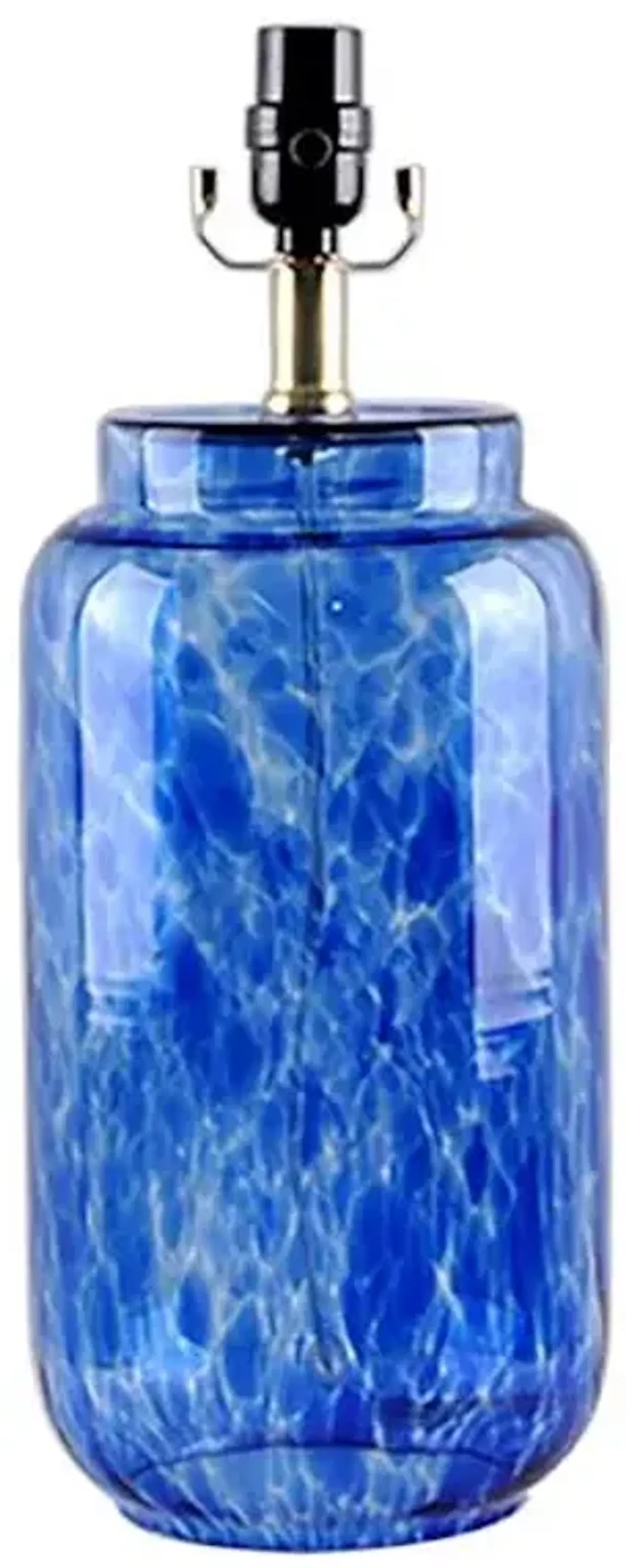 Tracey Boyd Blue Confetti Glass Table Lamp Base, 18"