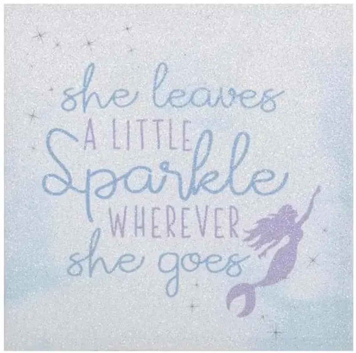 Tiny Dreamers She Leaves a Little Sparkle Wherever She Goes Canvas Wall Art, 12"