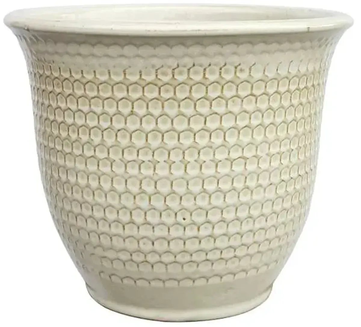 White Honeycomb Outdoor Planter, Large