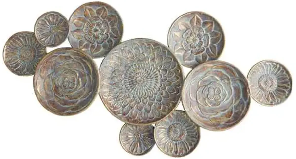 Metal Floral Centerpiece Wall Decor, 50x26