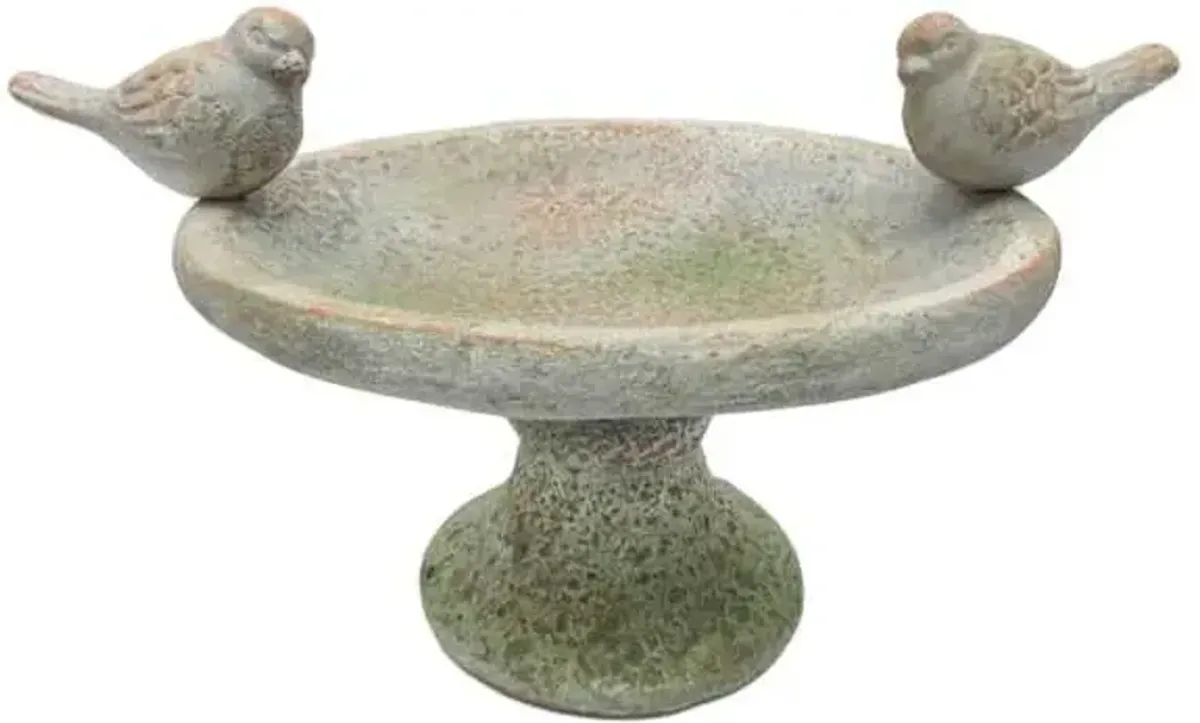 Standing Bird Feeder with Birds, 9"