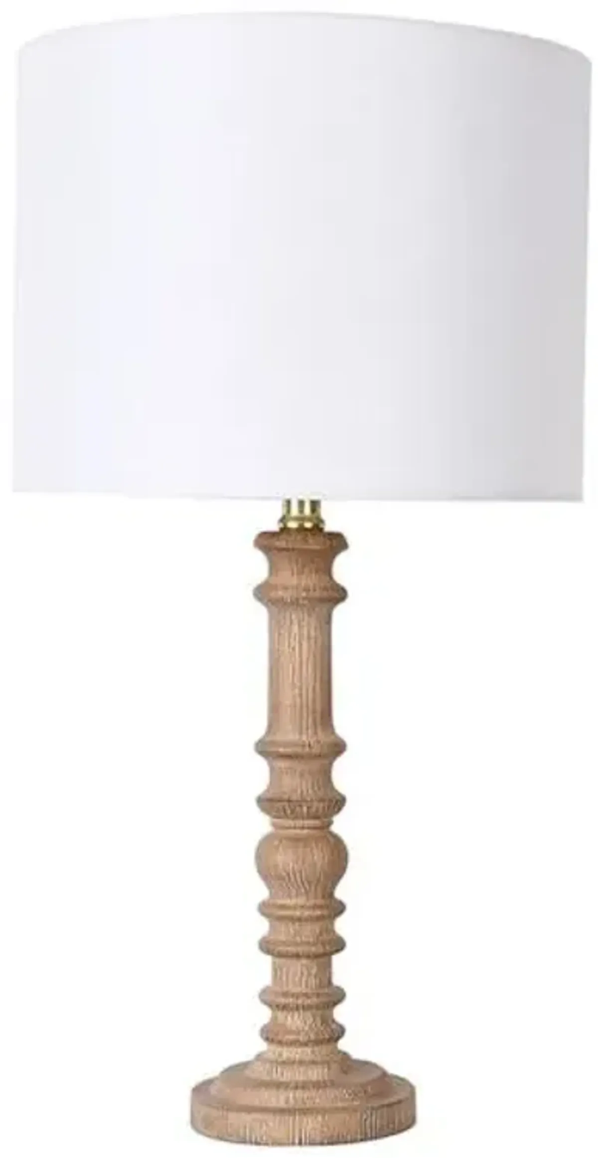 Neutral Spindle Table Lamp With Shade, 25"
