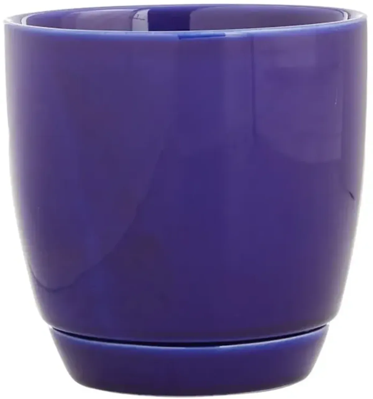 Indoor Elsie Blue Stoneware Ceramic Pot, Medium